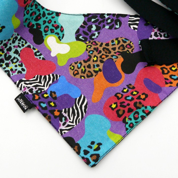 Premium Hundehalstuch Crazy Leopard-Taschentuch zum Binden um den Hals Ihres Haustieres
