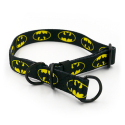 Half-choke collar Bat Dog, 2 cm wide, for small dogs, black extras