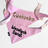 Rosa Bandana mit schwarze Aufschrift „Wesołych Świąt“ Psiakrew