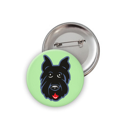 Pin Hund Scottish Terrier Psiakrew Button Badzyk 25mm