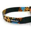 Half-choke collar Wild Animals, 3 cm wide, medium and big dogs, black extras