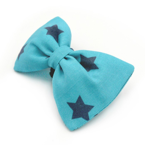Blue and grey stars Dog Bow Tie Zoja, Pet Bow Tie, Bowtie, Collar Attachment