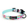 Dog Collar Azure Pool Psiakrew 2.5 cm 1"  wide, black fittings