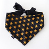 Christmas Black Dog Bandana Stars handkerchief style to tie around your pet’s neck