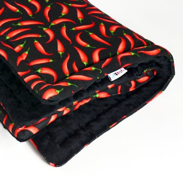 Premium Mat Plaid Blanket for the dog Red Hot Chili Psiakrew Design