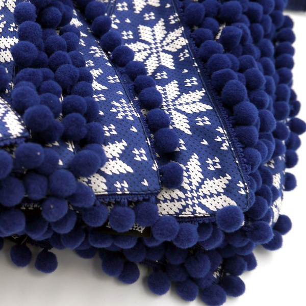 Psiakrew dog bandana, tied handkerchief, Christmas motifs Warm Sweater, pompoms