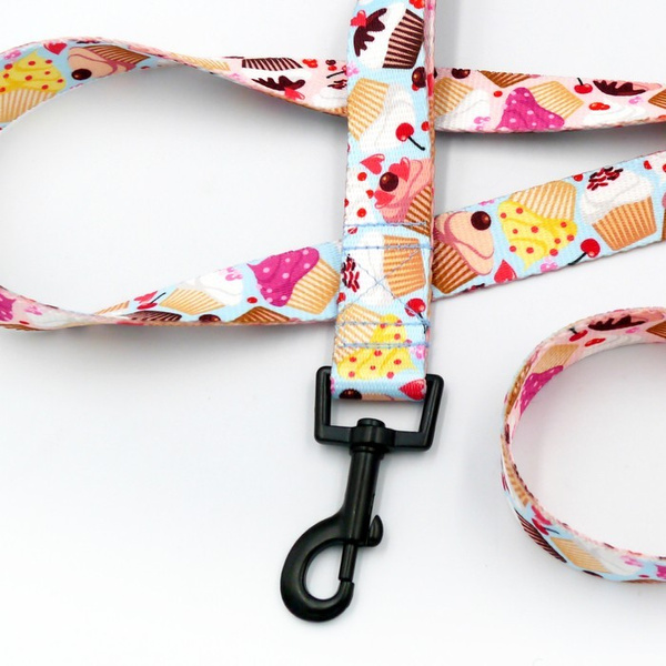 Hundeleine Hot Sweetness Psiakrew Breite 2,5 cm, 1" breit, schwarzer Karabinerhaken 6 cm