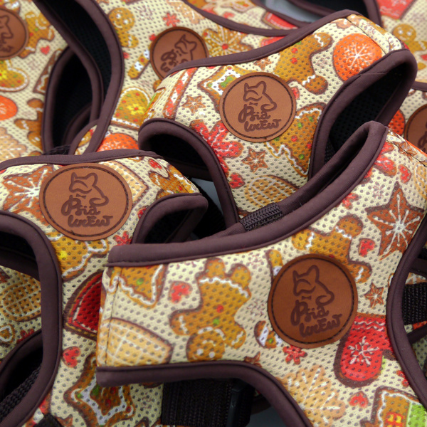 Cinnamon Gingerbread Dog Pressure-free Harness by Psiakrew
