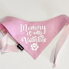 Psiakrew Rosa Bandana für den Hund Mommy is my Valentine