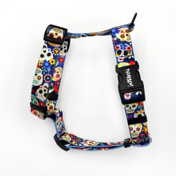 Harness for Dog, Model Día de los Muertos Guard Harness Small Harness for small dogs, puppies, black extras