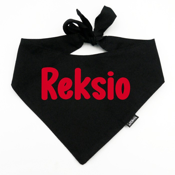 Bandana with the name of the Dog Psiakrew, personalized tied handkerchief, black bandana scarf