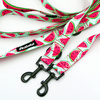 Hundeleine Watermelon Psiakrew, Breite 2,5 cm, Karabiner 6 cm schwarz