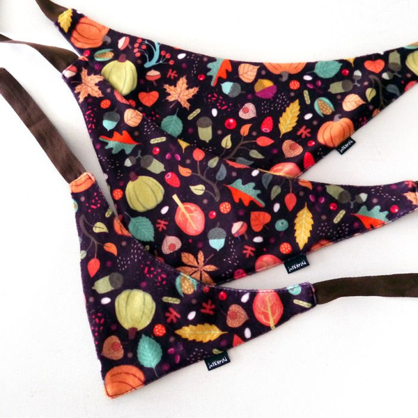 Premium Dog Bandana Autumn handkerchief style to tie around your pet’s neck