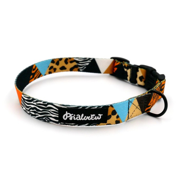 Dog Collar Psiakrew Wild Animals 2.5 cm, 1"  wide, black extras