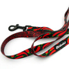 Dog Leash Red Hot Chili width 2 cm 0.78 ", black extras