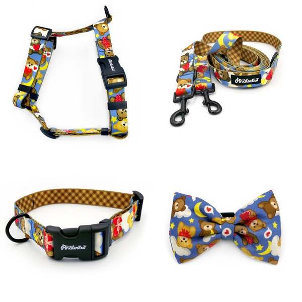 ACCESSORY KIT. Medium dog. Teddy Bear Psiakrew Series; Collar, Harness, Leash, Bow Tie