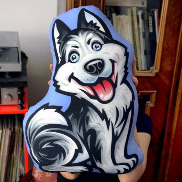 Sibirischer Husky Hundekissen Psiakrew Kuscheliges Maskottchen Plüschtier