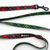 Dog Leash Tartan width 2 cm 0.78 ", black extras 