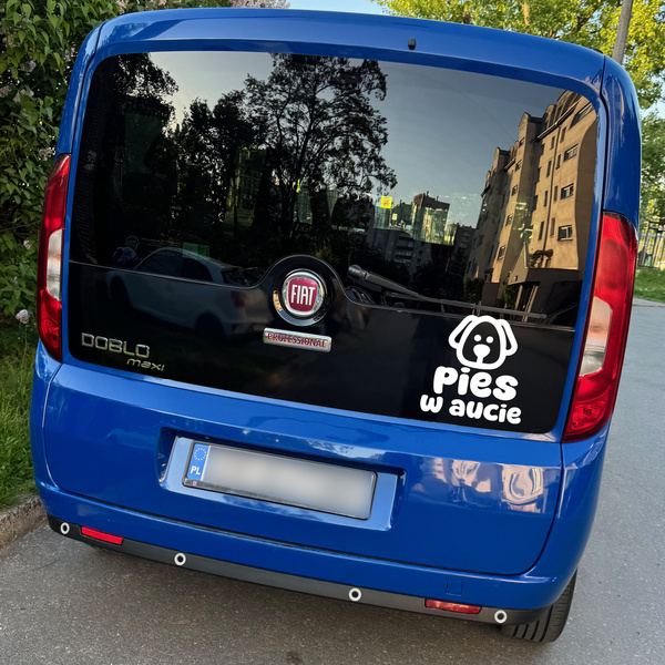 Pies w aucie Psiakrew Autoaufkleber
