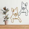 Wandtattoo Hund - Bull Terrier Smile - Wanddekoration für ein Kinderzimmer für einen Hundeliebhaber