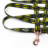 Dog Leash Batdog width 2.5 cm, 1"  wide, pink gold, big snap hook 8 cm