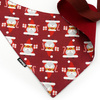 Premium Dog Bandana Santa Clauses handkerchief style to tie around your pet’s neck, Burgundy