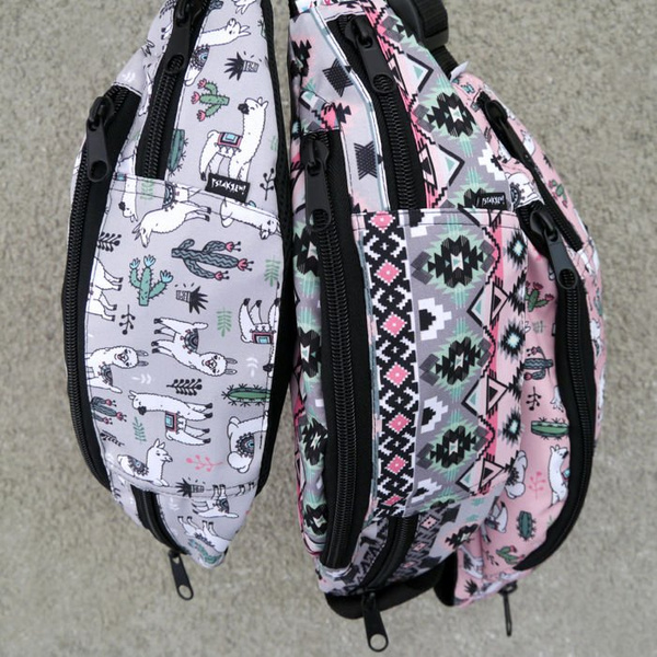 Fanny Pack Hip Bag, Bum Bag Psiakrew, Gray Llama Alpaca