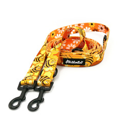 Dog Leash Busy Bees width 2.5 cm, 1"  wide, snap hook black 6cm