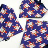 Premium Hundehalstuch-Weihnachtsmänner-Taschentuch zum Binden um den Hals Ihres Haustieres, Weihnachtshundebandana- Weihnachtsmänner, Marineblau
