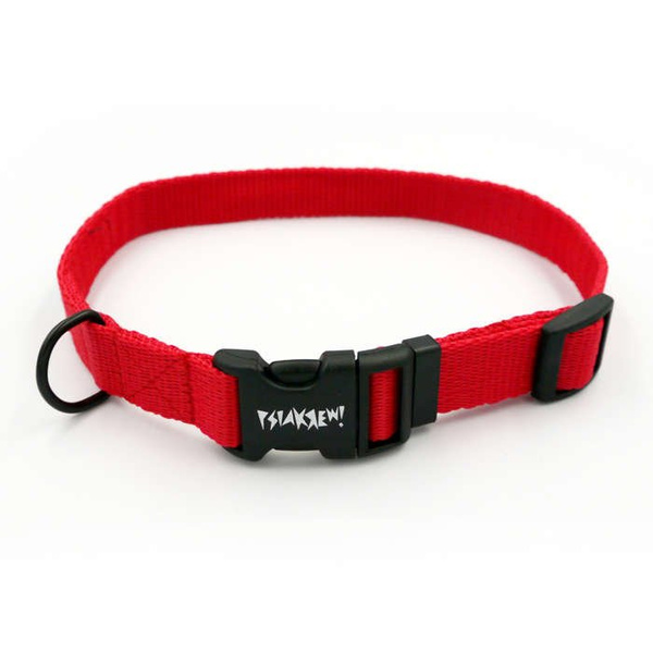 Red Collar for dog Psiakrew, 2 cm 0.78" wide, for smaller dogs