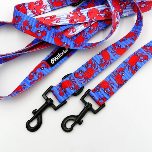 Hundeleine Sea Look Psiakrew, Breite 2,5 cm, Karabiner 6 cm schwarz