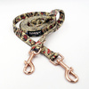 Long Dog Leash Dog Tattoo Flash width 2 cm (0.78")  wide. black snap hook 7 cm
