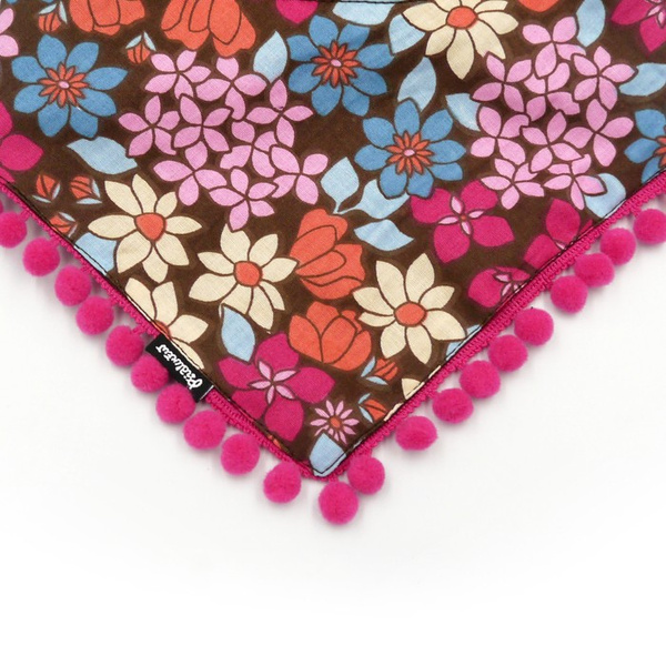 Pink Garden Psiakrew Bandana, gebundenes Taschentuch, Baumwollschal
