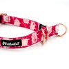 Half-choke collar Piggy in Love Psiakrew, 2.5 cm wide, medium and big dogs, pink golden extras