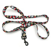 Dog Leash Pirates width 2.5 cm, 1" wide, black snap hook 6 cm