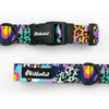 Dog Collar Psiakrew Crazy Leopard 2.5 cm wide, black extras