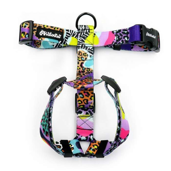 Harness for Dog, Model Crazy Leopard Guard Harness, black extras