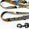 Dog Leash Wild Animals width 2.5 cm, 1"  wide, big black snap hook