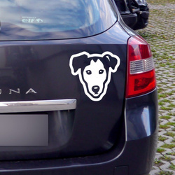 Jack Russell Terrier Psiakrew Hunde-Autoaufkleber für dunkle Karosserien