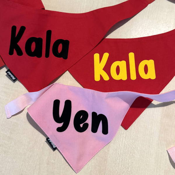 Psiakrew Bandana mit dem Namen des Hundes