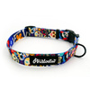 Dog Collar Psiakrew Día de los Muertos, 2 cm 0.78"  wide, for small dogs black extras