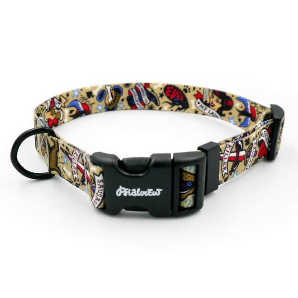 Dog Collar Psiakrew Dog Tattoo Flash 2.5 cm wide, black extras