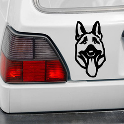 German Shepherd Psiakrew dog car sticker for light car bodies