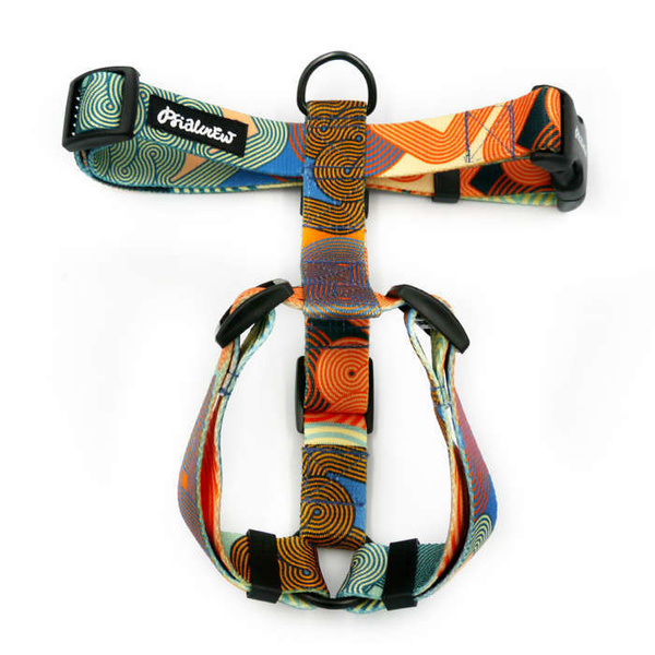 Harness for Dog, Model Geo Snake Guard Harness, black extras