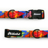 Dog Collar Colorful Thicket Psiakrew, 2 cm 0.78"  wide, for smaller dogs black extras