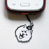 Spitz dog pendant, phone tag, charms