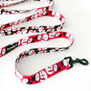 Dog Leash Snowman width 2 cm wide, black small snap hook 6 cm