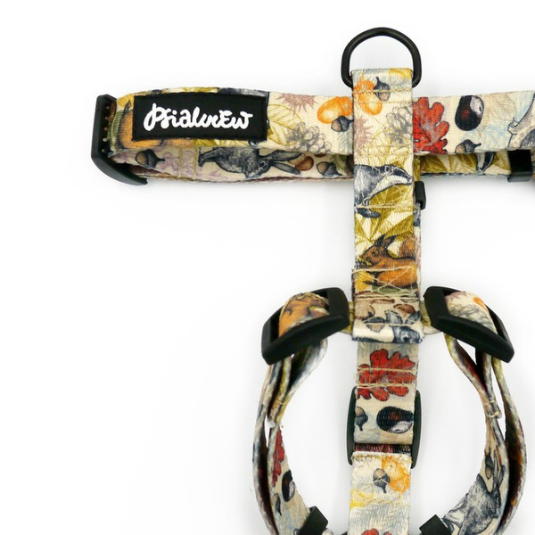 Small Guard Dog Harness Forest Treasures Psiakrew, Small Dog, Tape 2 cm, Black fittings