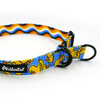 Half-Choke-Halsband für Hund- Ducky Duck, 2,5 cm breit, für mittlere und größere Hunde, schwarze Beschläge