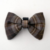Brown Tartan Dog Bow Tie Fredzio, Pet Bow Tie, Bowtie, Collar Attachment